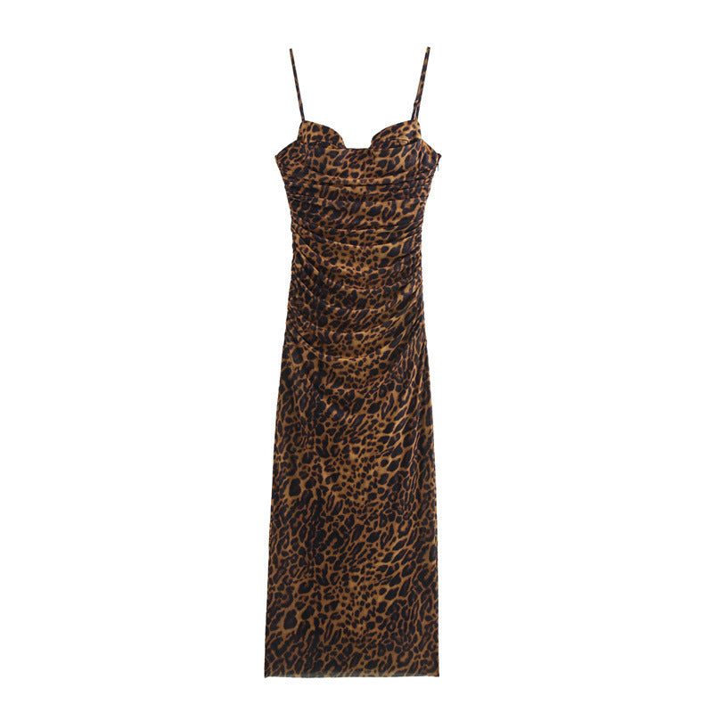Summer New Printed Slim Strap Dress