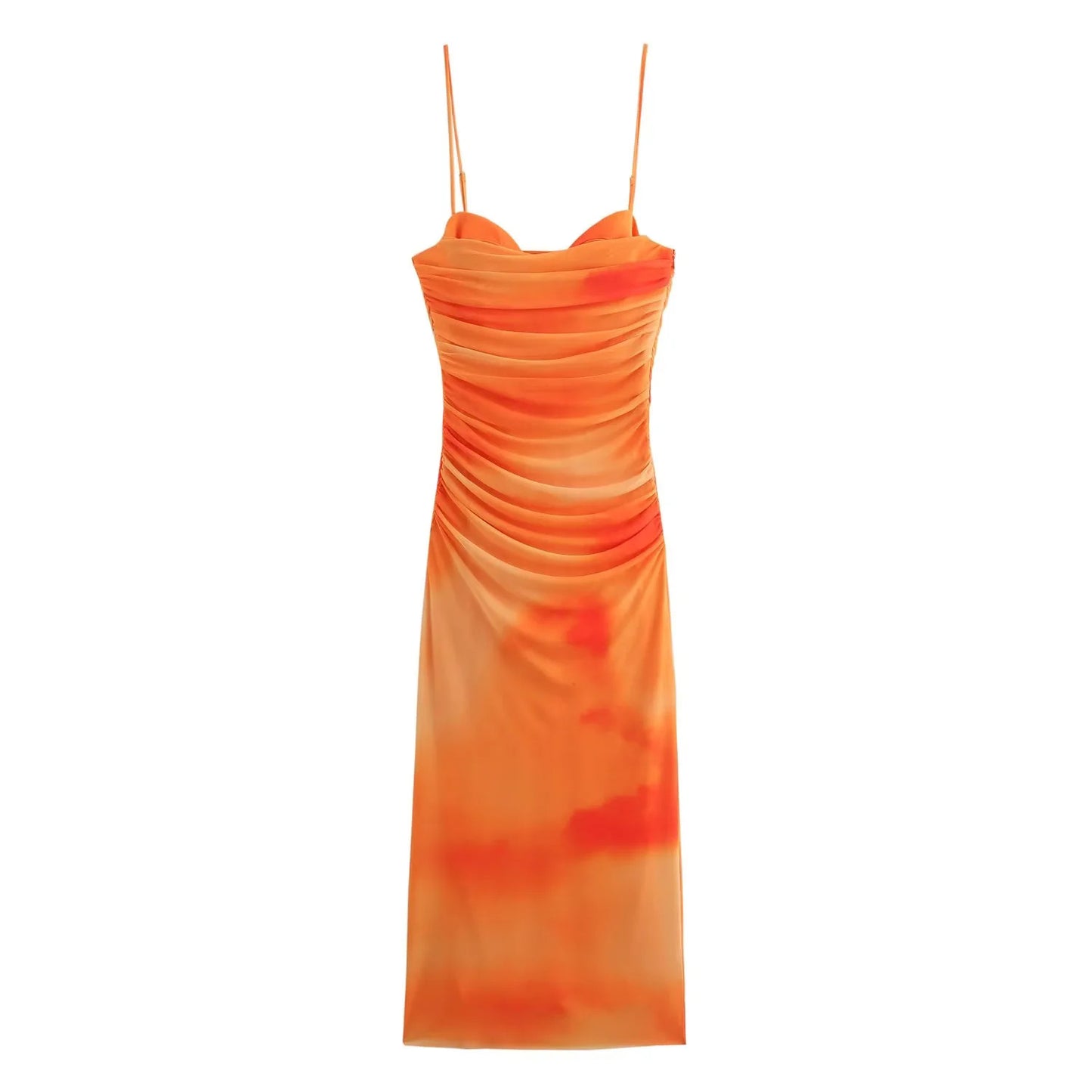 Summer New Printed Slim Strap Dress